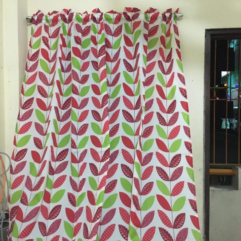 LADYVINE TROPICAL NO RING CURTAIN / GEENA FABRIC | Shopee Philippines