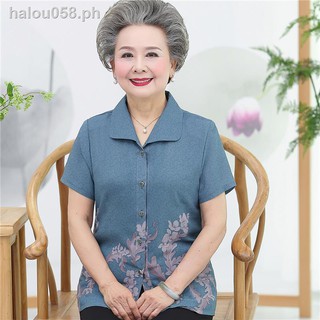 Blouse❈Mother s day old man clothes middle-aged and elderly