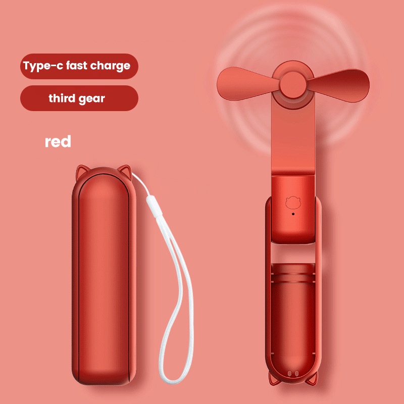 Mini Fan Portable Handheld Electric Fan Rechargeable Quiet Pocket