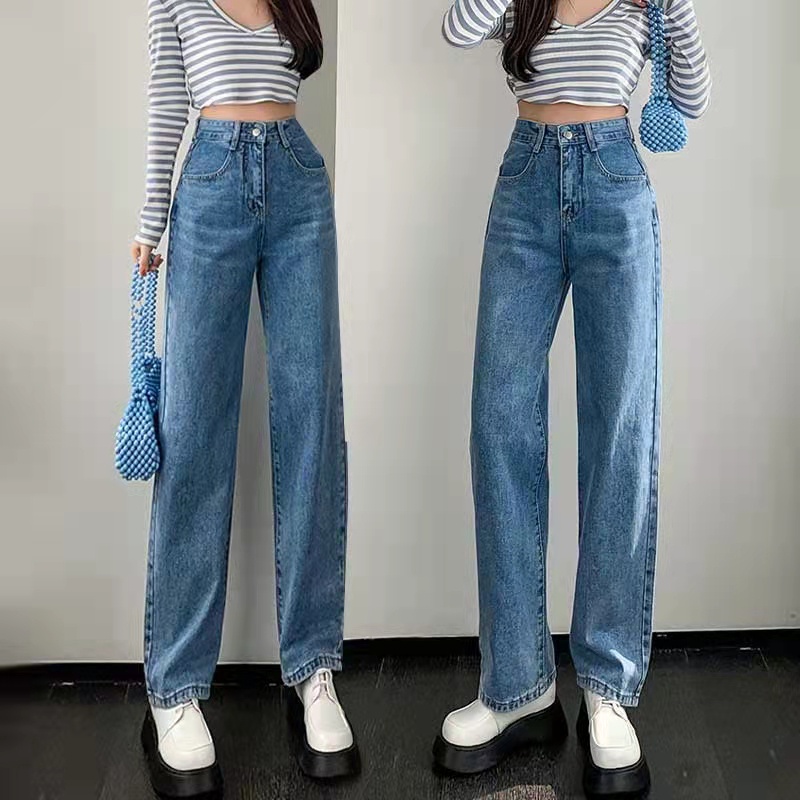 High Waist Wide Leg Jeans for Women | Shopee Philippines