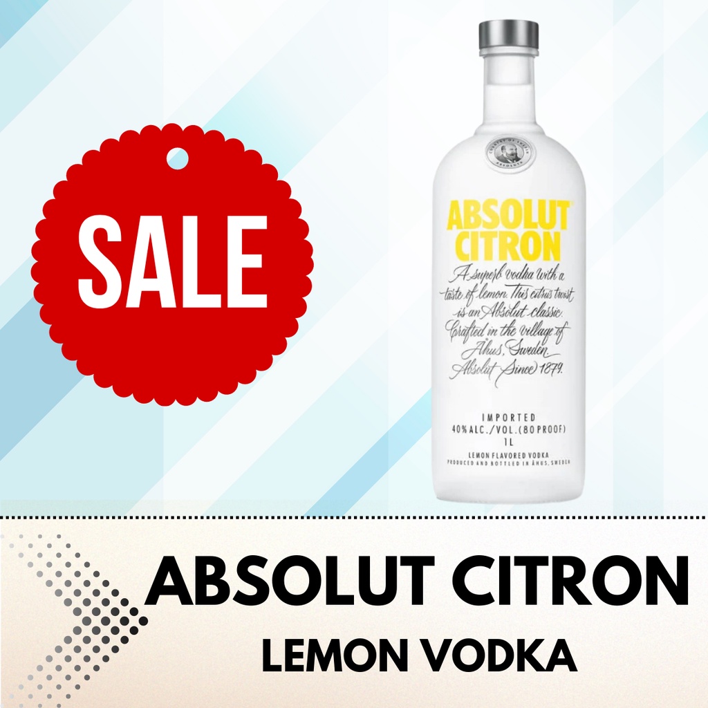 Absolut Citron 1 liter - PRICE OFF! | Shopee Philippines