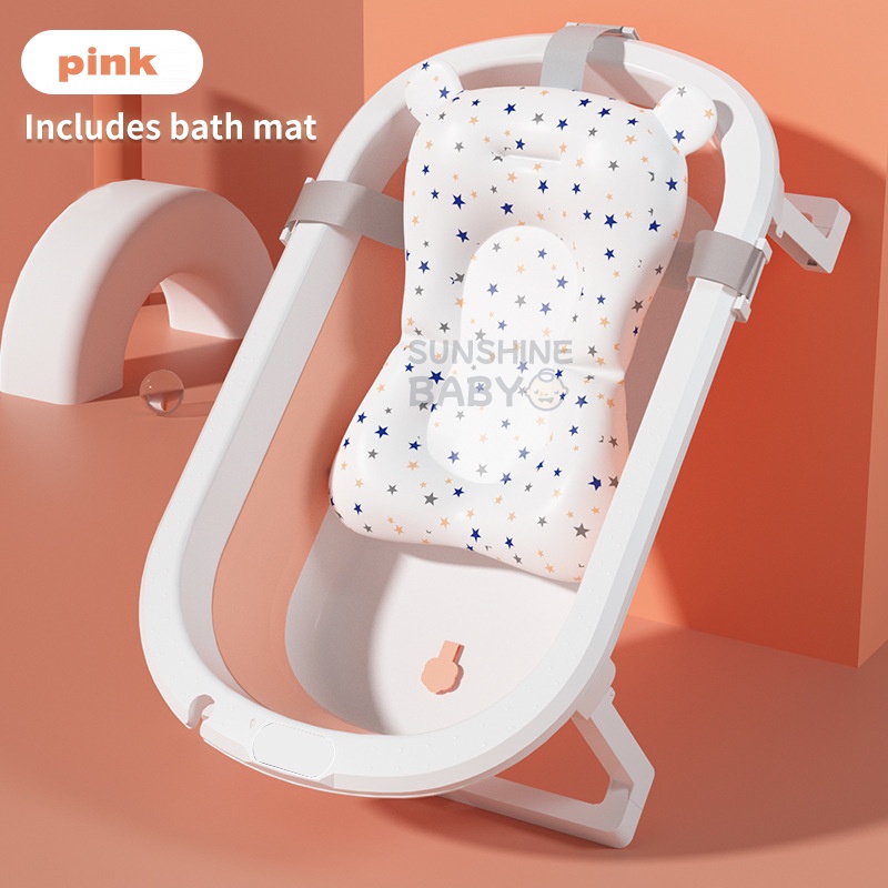 Baby Bath tub bath mat Baby Bath tub set Folding bath tub 06 Years