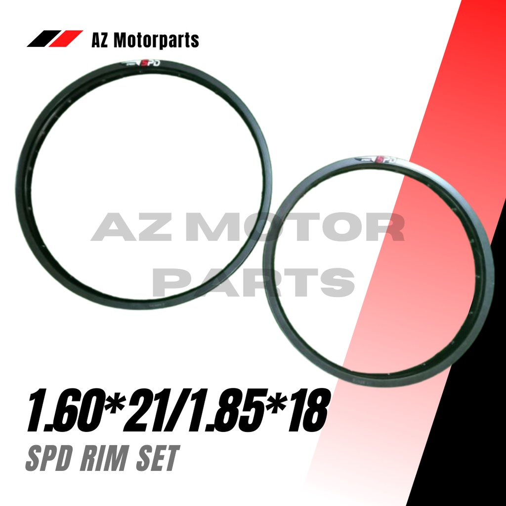 SPD Rim SET {1.60*21 & 1.85*18} BLACK | Shopee Philippines