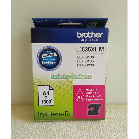 Genuine Brother Lc535xl M Ink Magenta For Dcp J100 Dcp J105 Mfc J200 Shopee Philippines 4848