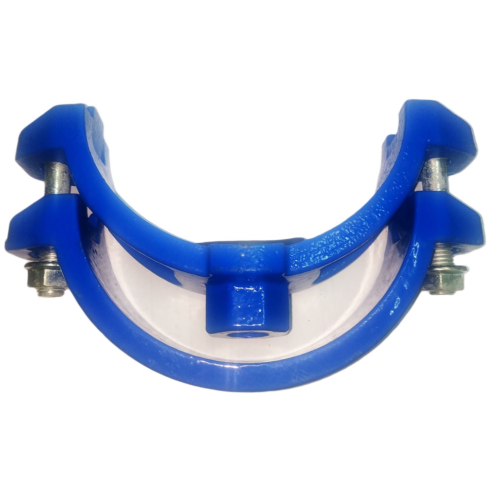 CAST IRON SADDLE CLAMP 6" X 1/2" BLUE COLOR DUCTILE IRON Shopee