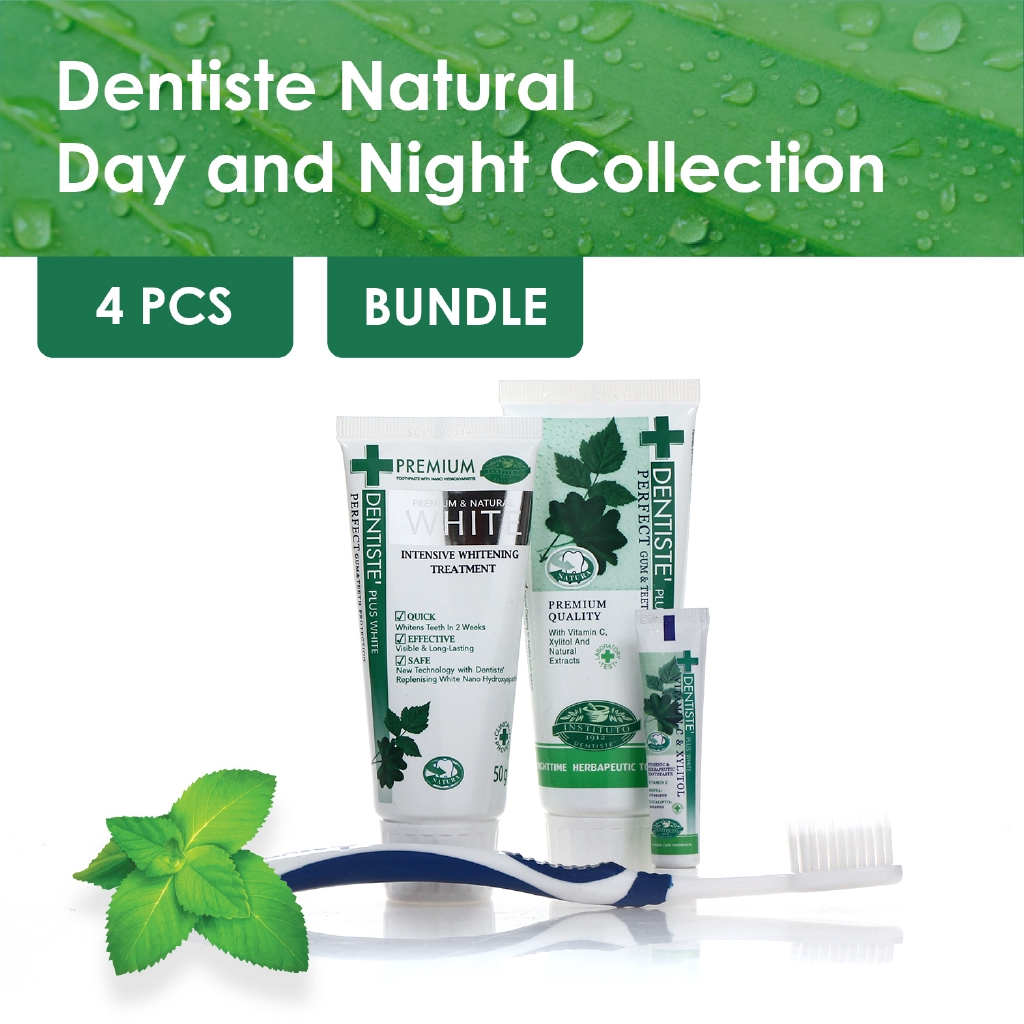 Dentiste Day & Night Collection, Natural Toothpaste 60g and Whitening ...