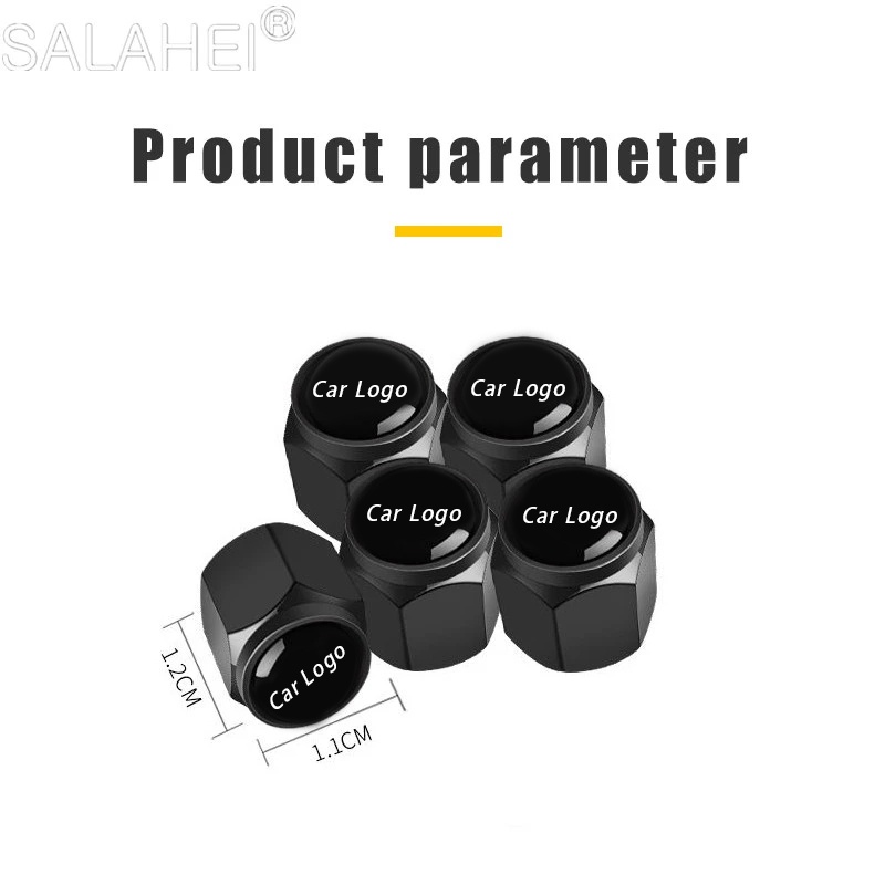 5Pcs Car tire Valve Core Caps Dustproof Alloy Valve Stem Cap Car ...