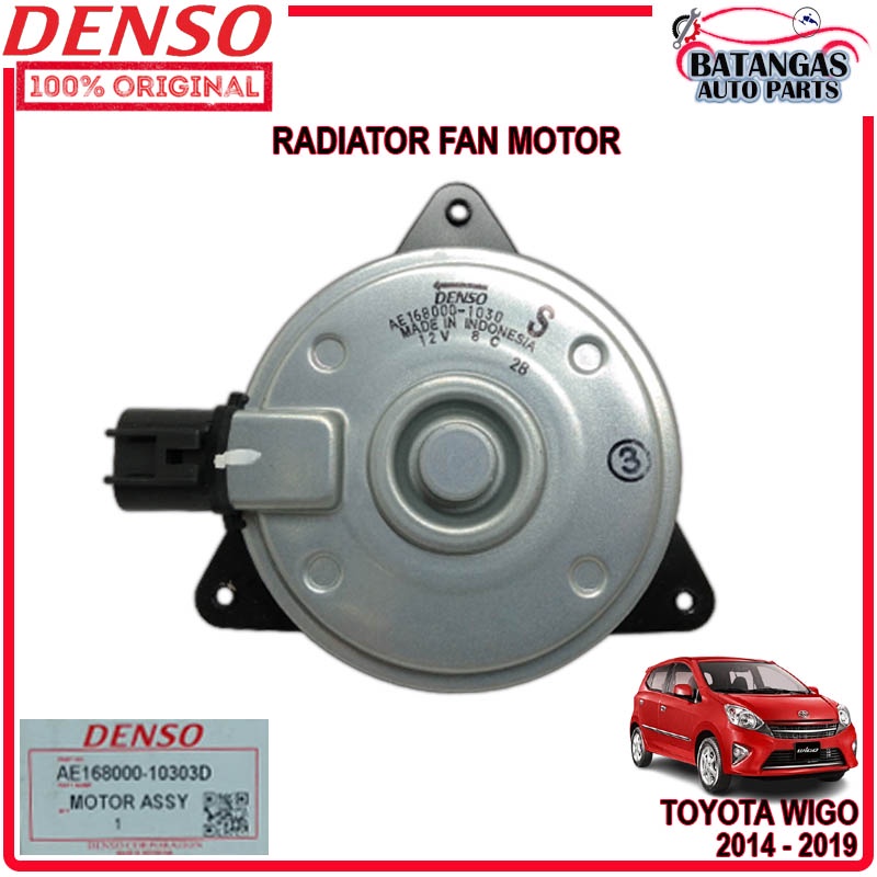 RADIATOR FAN MOTOR Toyota Wigo 2014-2019 DENSO Part No.: AE168000 ...