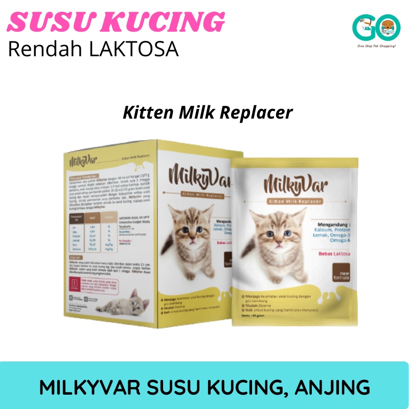 Milkyvar Kitten Milk Replacer 1 Sachet Adult Cat Milk & Kitten Milk