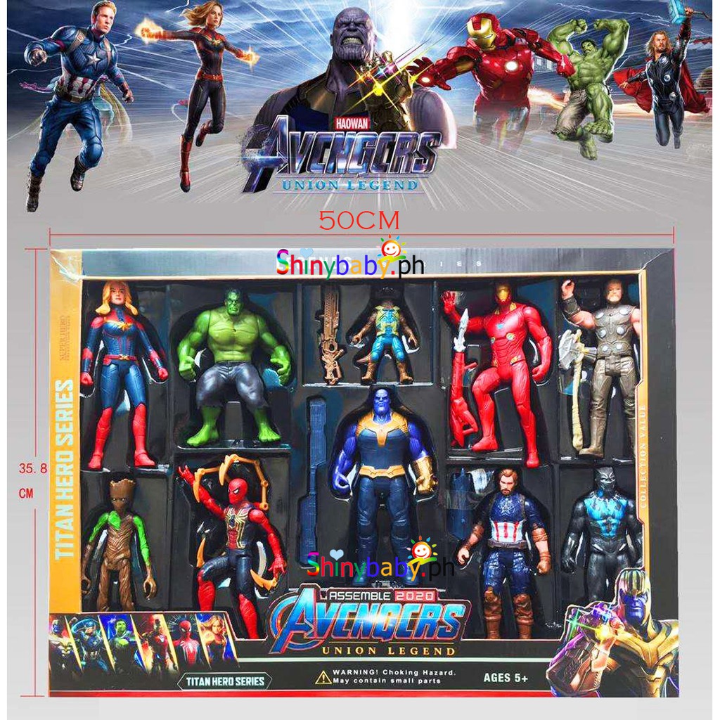 Superhero 10 PCS shiny doll toy gift box Superhero collection doll toys ...