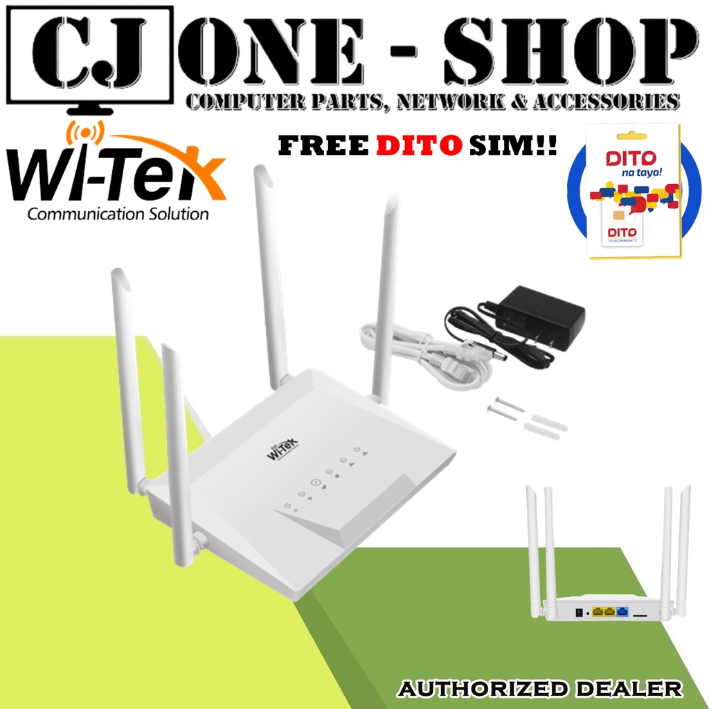 Witek WI-LTE300 4G LTE Sim Based 300MBPS Wireless Router FREE DITO ...