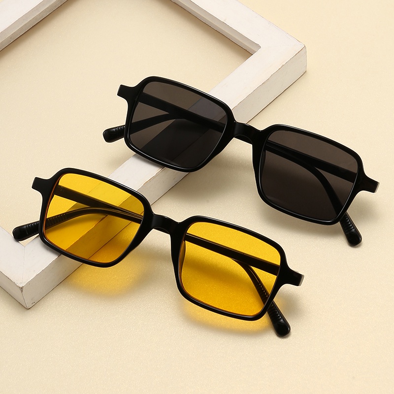 New Retro Square Sunglasses for Men And Women Fashion rectangle Shade ...