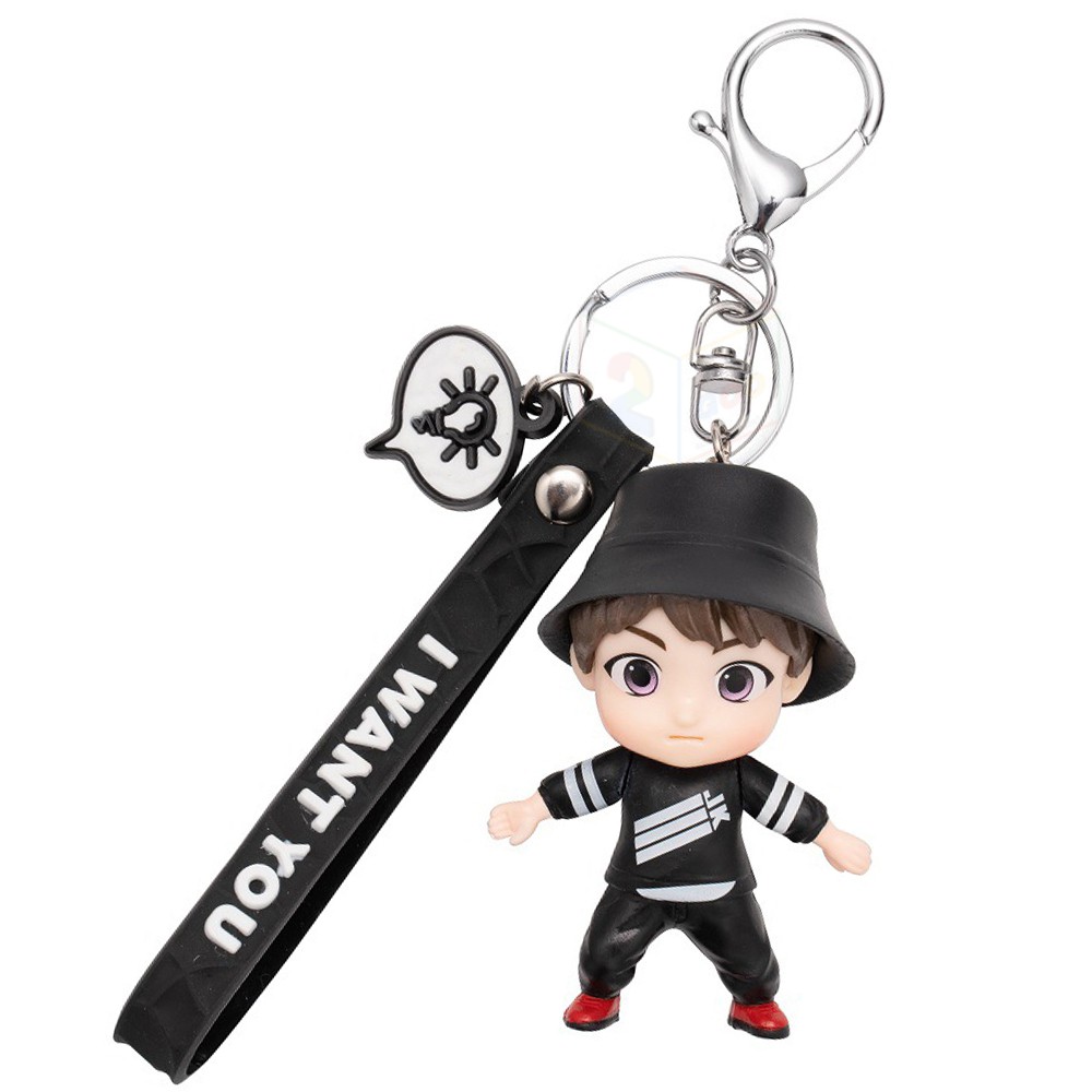 Korean Bangtan Boys Cartoon Keychain Personalized Cute Key Chain 3D PV –  String Division
