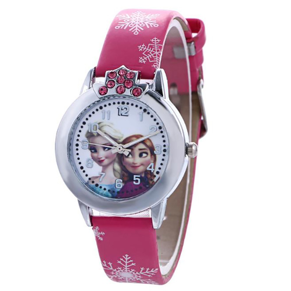 Kids Girls Frozen Princess Elsa Digital Wist Watch Cute Cartoon