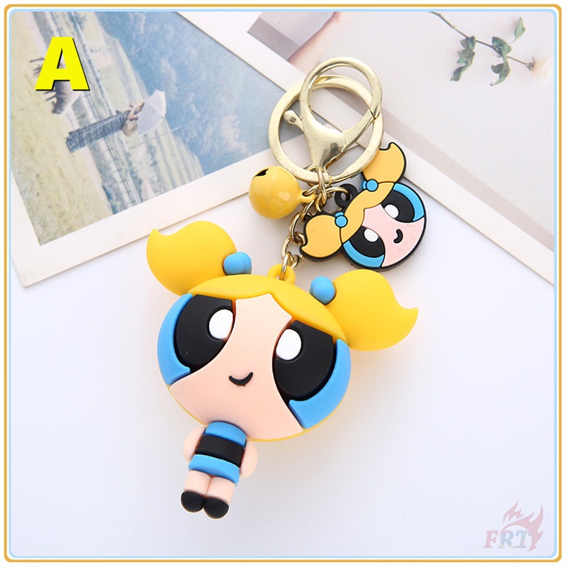 The Powerpuff Girls Blossom / Bubbles / Buttercup / Blisstina Keychains 1Pc Cartoon Characters