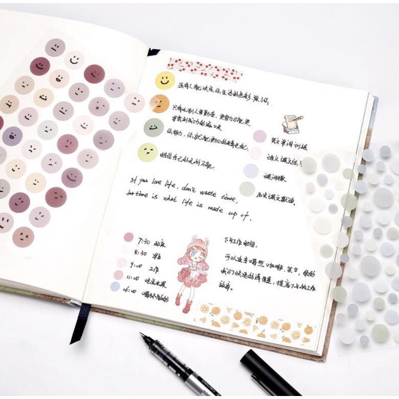 Set of 6 stickers - each sheet has a different color scheme | Shopee ...