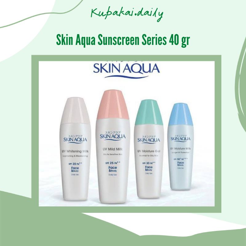 Skin Aqua Sunscreen Series 40gram (Moisture Milk, Moisture Gel ...