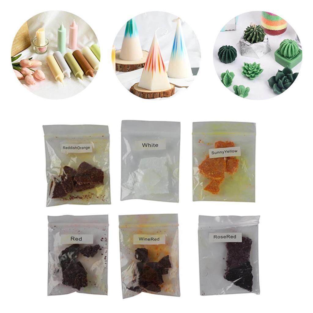 Loviver 6 Colors Candle Wax Dye Chips Coloring Pigment Materials for