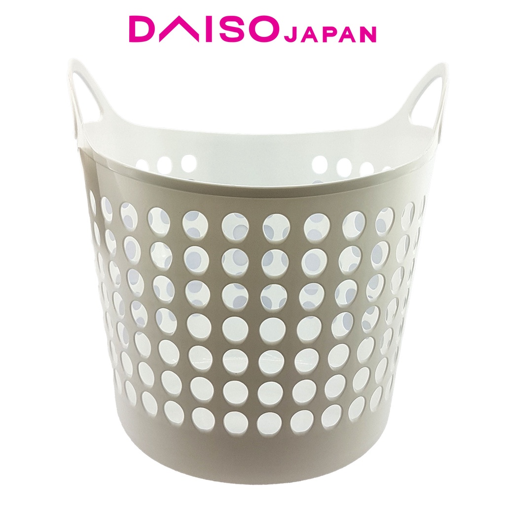 Daiso White Soft Laundry Basket with Holes★12 days delivery Shopee Philippines