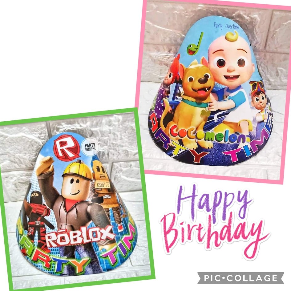 10 pcs Party Hat Roblox Birthday Christening Decoration
