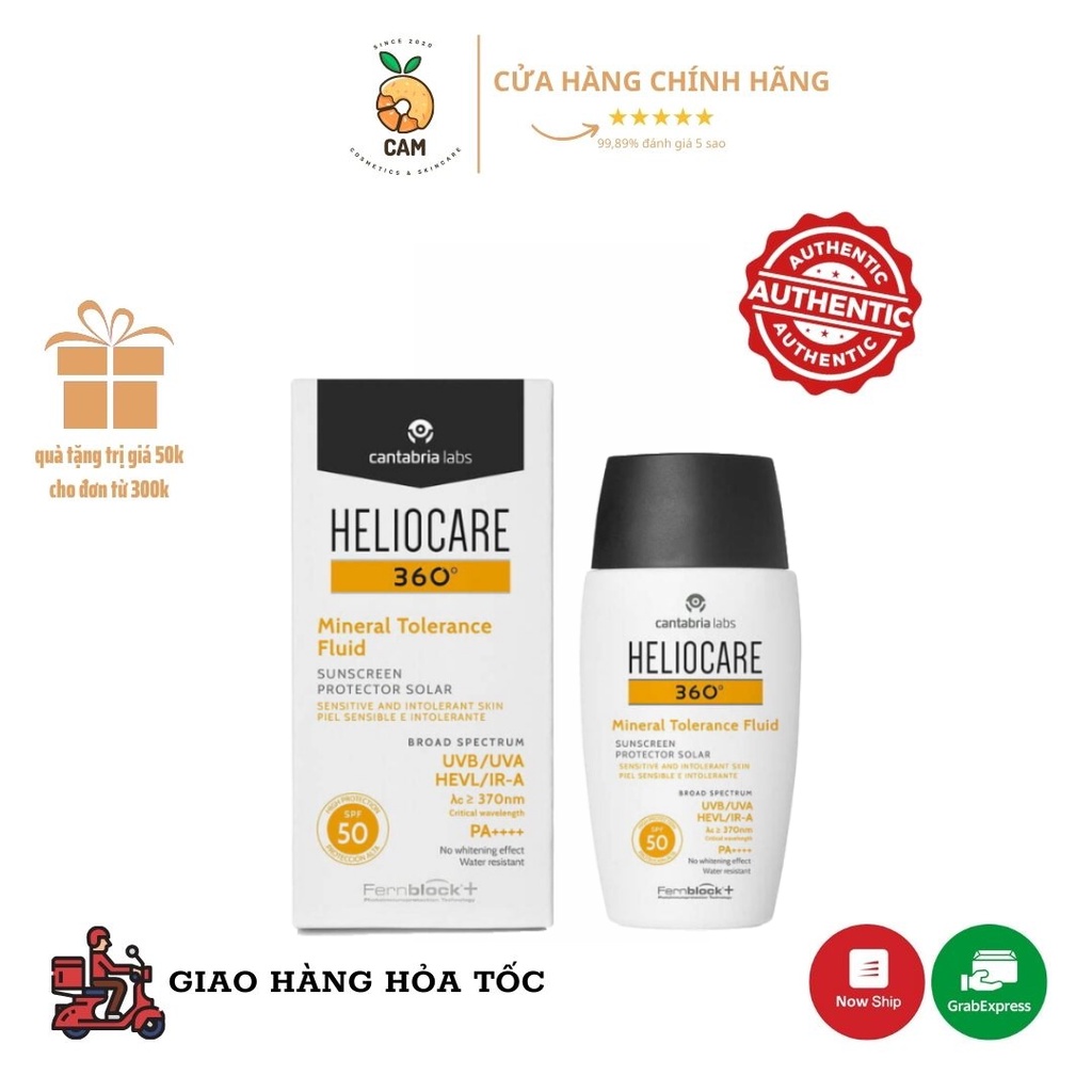 Heliocare Mineral Tolerance SPF50+ 50ML Broad Spectrum Sunscreen For Sensitive Skin Shopee