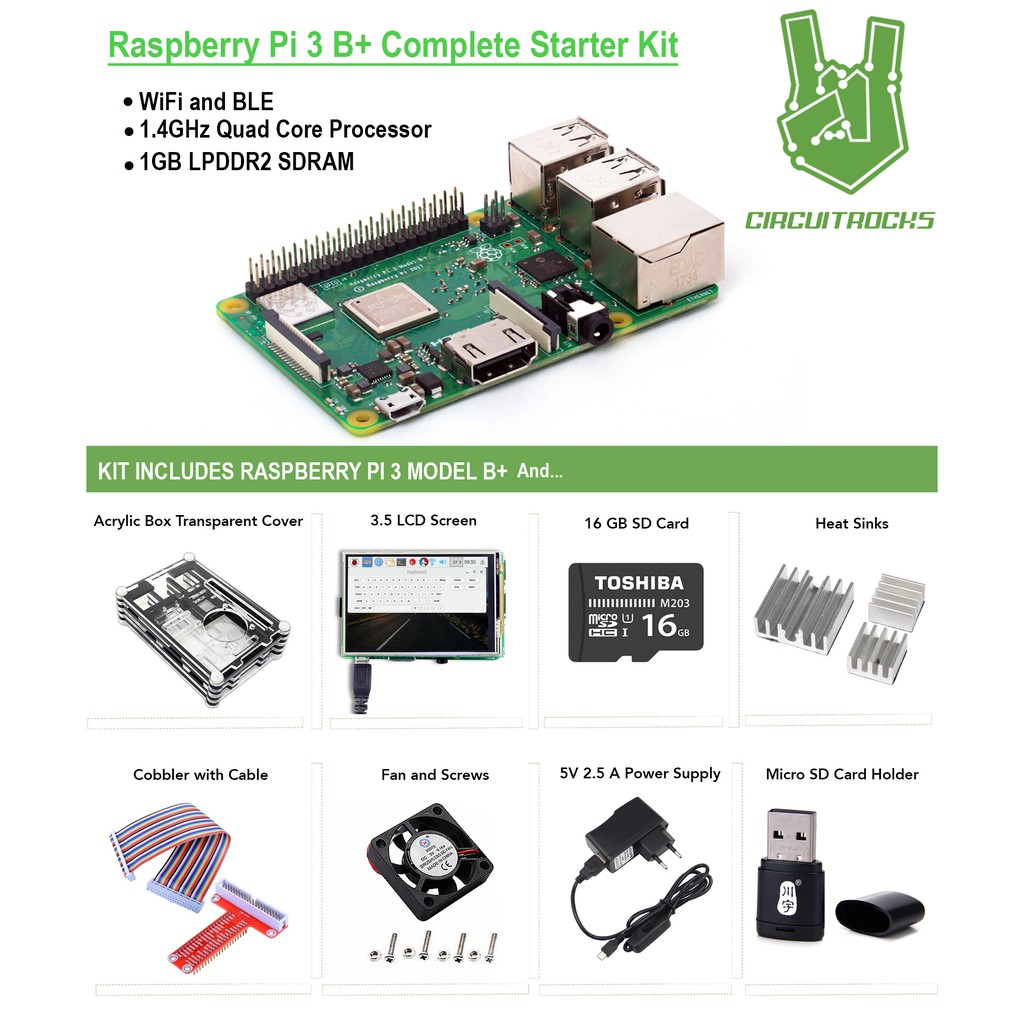 Circuitrocks Raspberry Pi 3 B Plus Complete Starter Kit Shopee Philippines 6590