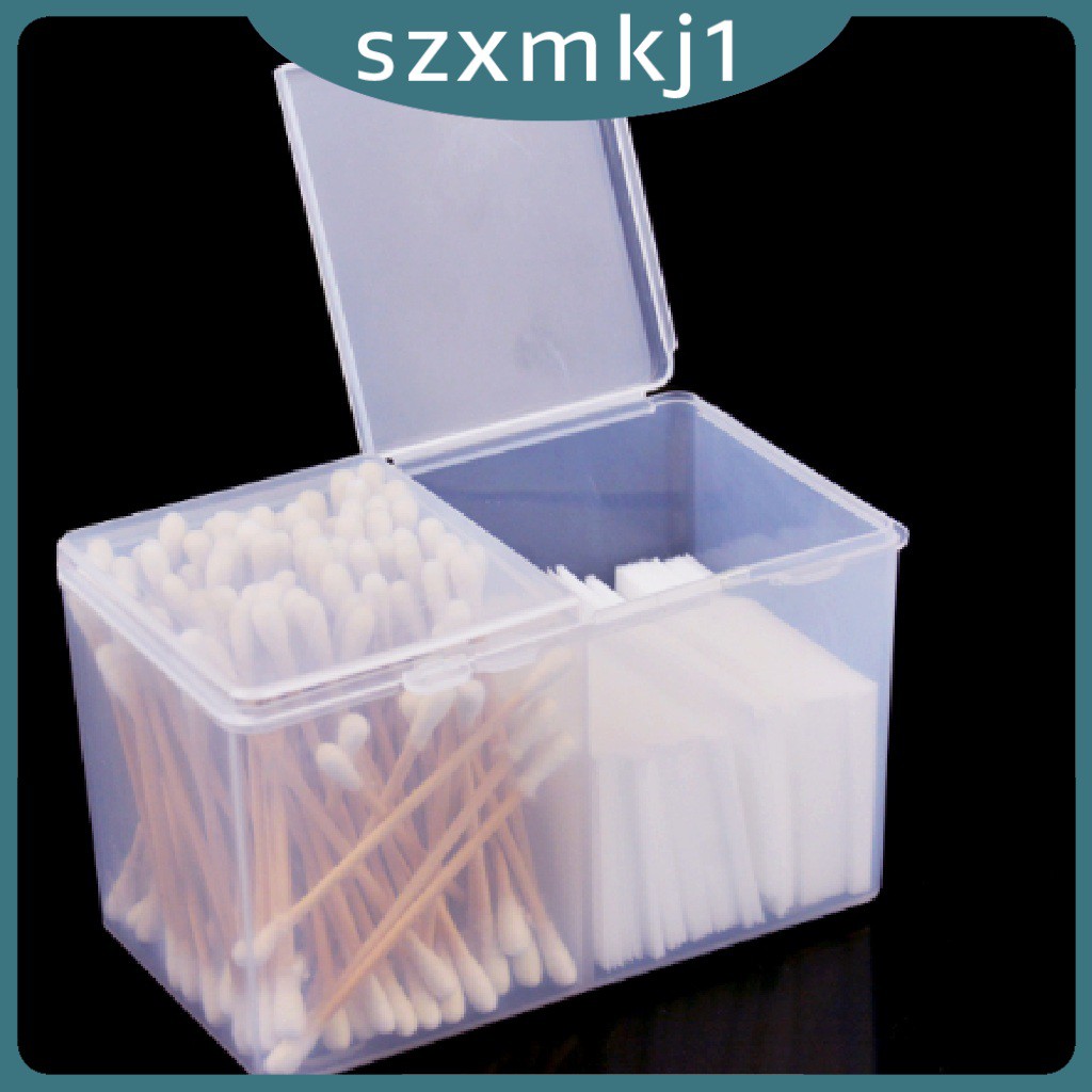 2 Cotton Ball Swab Holder Box Makeup Pad Storage Organizer Case ...