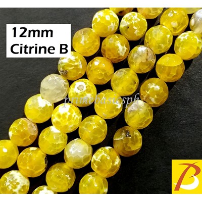 Citrine Semi-Precious Stone yellow faceted loose beads gemstone