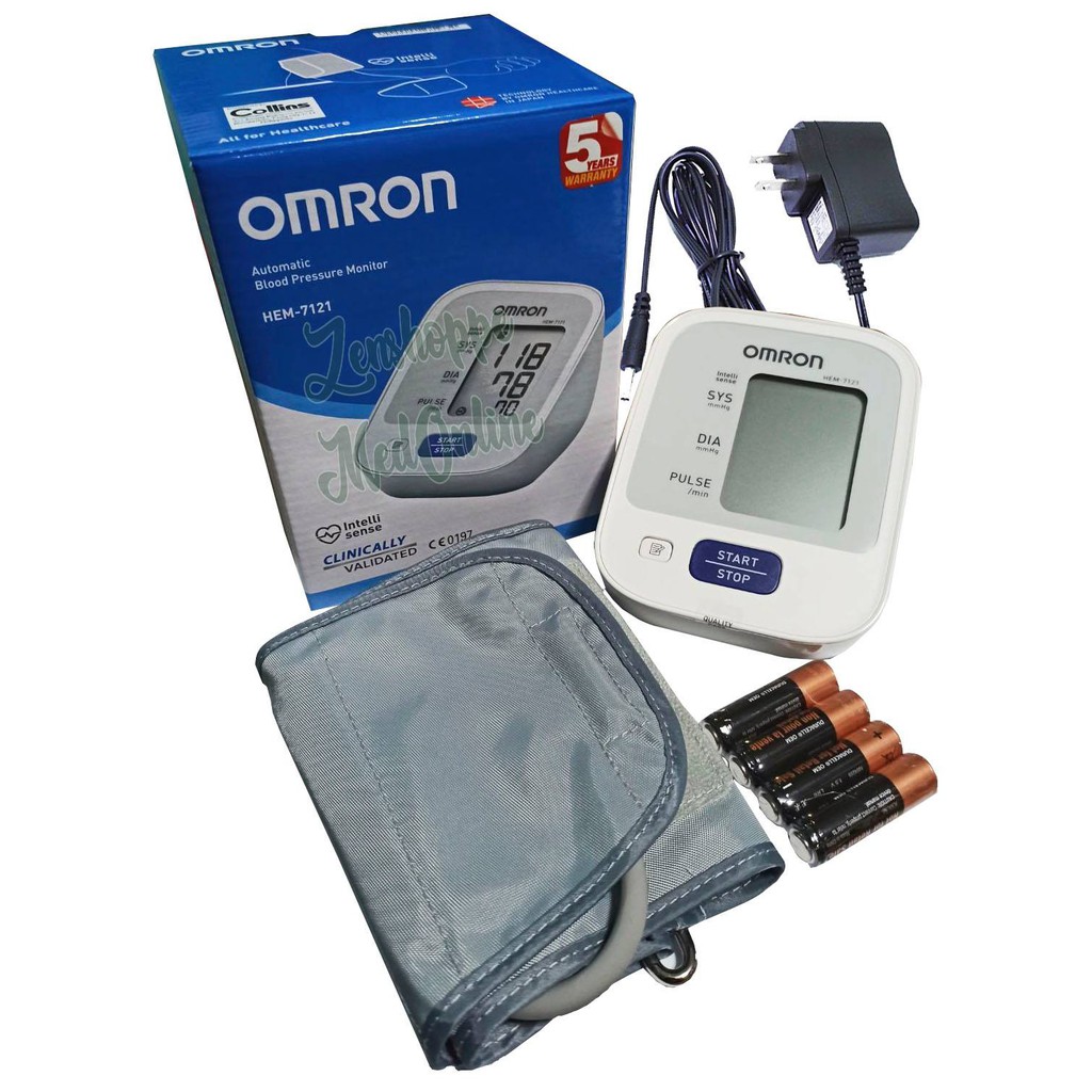 OMRON HEM7121 Digital BP Monitor (with Adaptor & Batteries) Shopee
