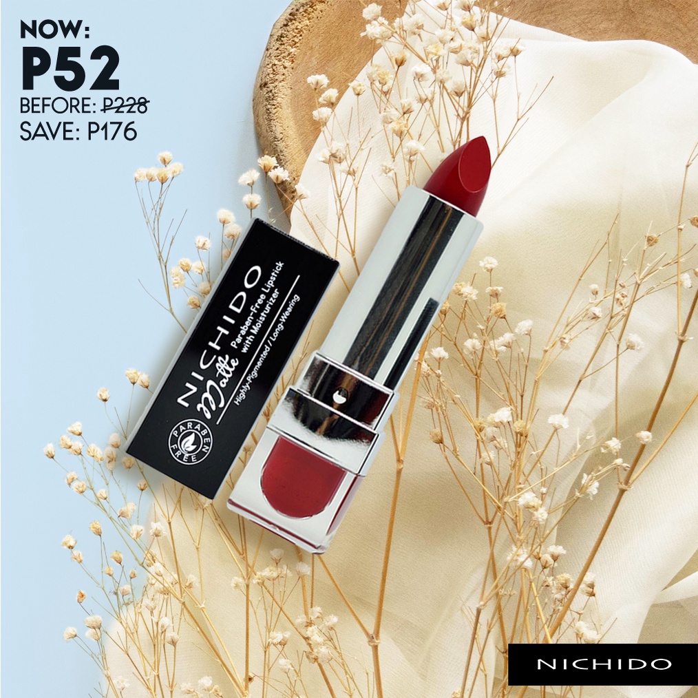 NICHIDO MATTE PARABEN FREE LIPSTICK Whipped Mauve Shopee Philippines