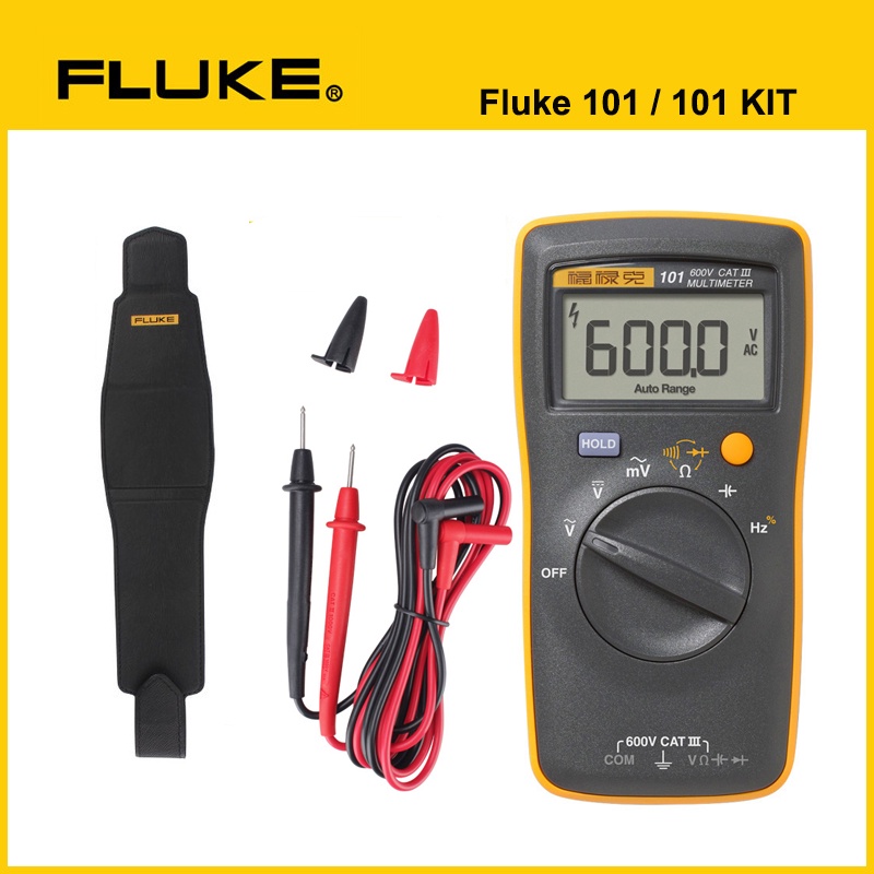 Fluke 101/101 KIT Digital Multimeter Auto Range for AC/DC Voltage ...