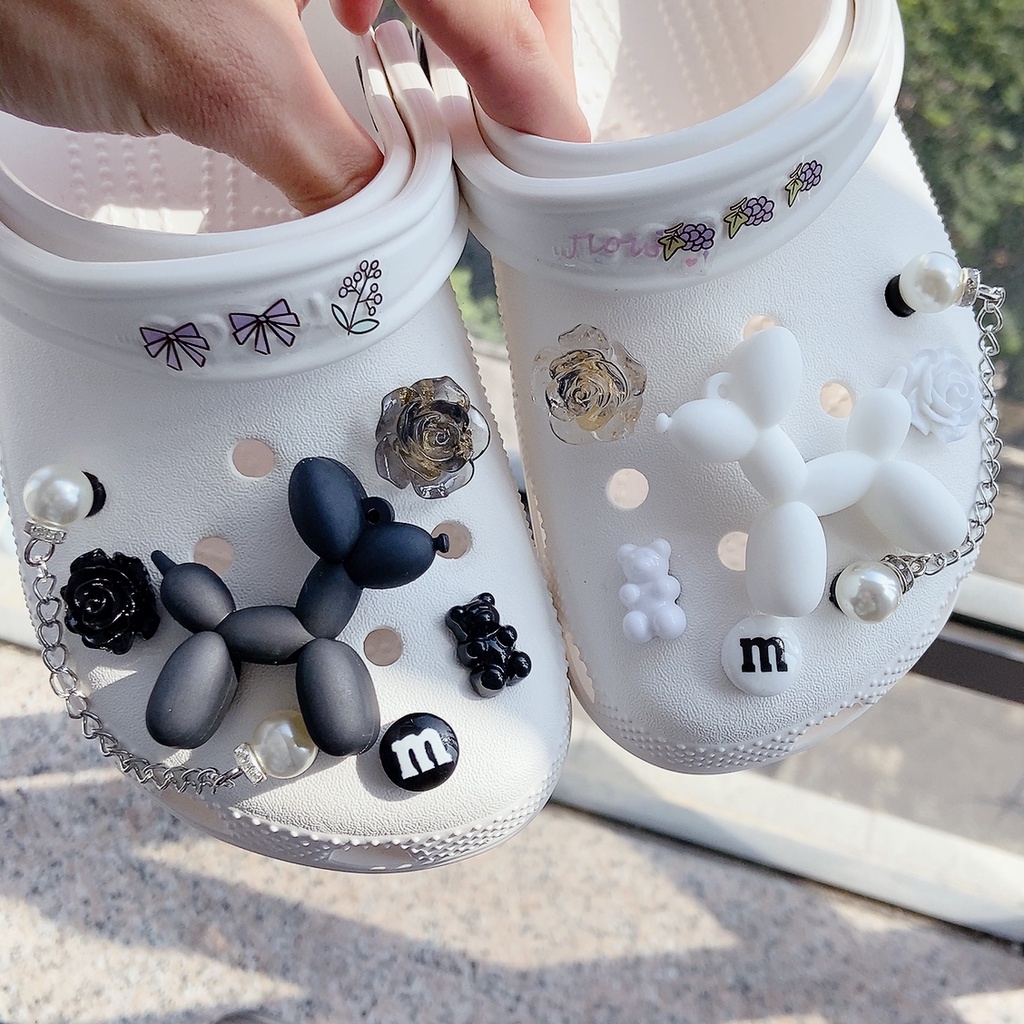 12pcs Balloon Dog croc jibz Charm Button Shoes Charm-croc /jibz /Button ...