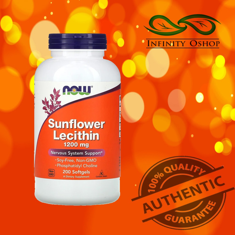 Now Foods - Sunflower Lecithin, 1200 mg, 200 Softgels | Shopee Philippines
