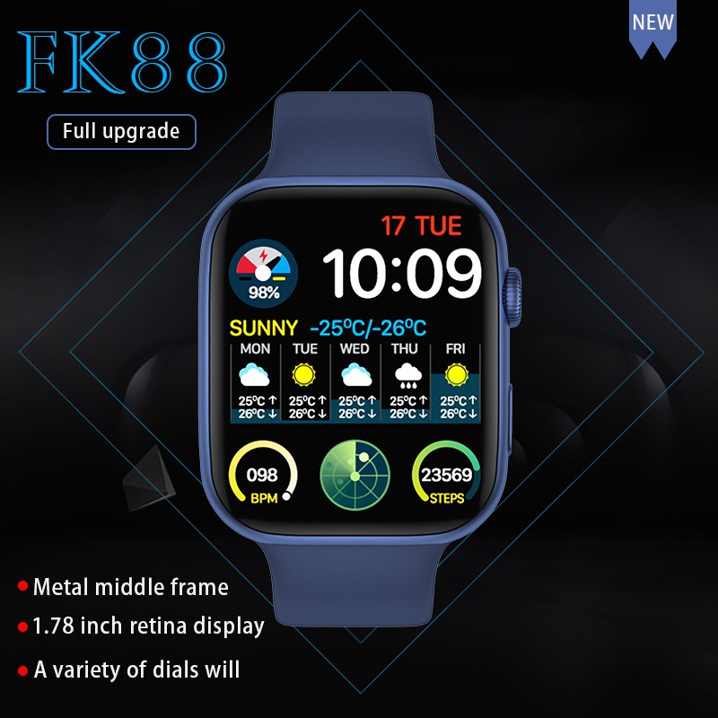 100 Original FK88 Smart Watch 1.78 Inch Screen make and