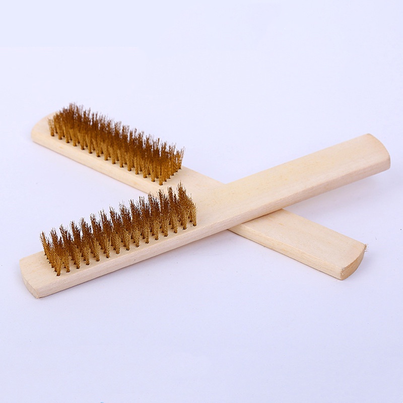 Steel Brush Copper Wire Brush Wood Handle Shopee Philippines