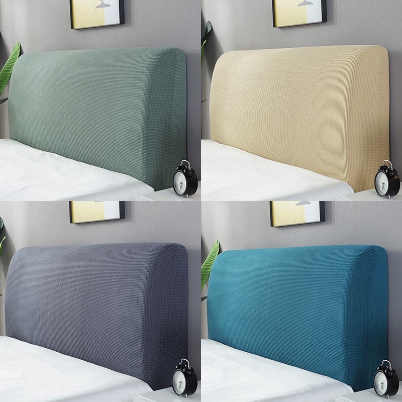 Bed Headboard Slipcover Solid Color Elastic Headboard Cover Bed Head