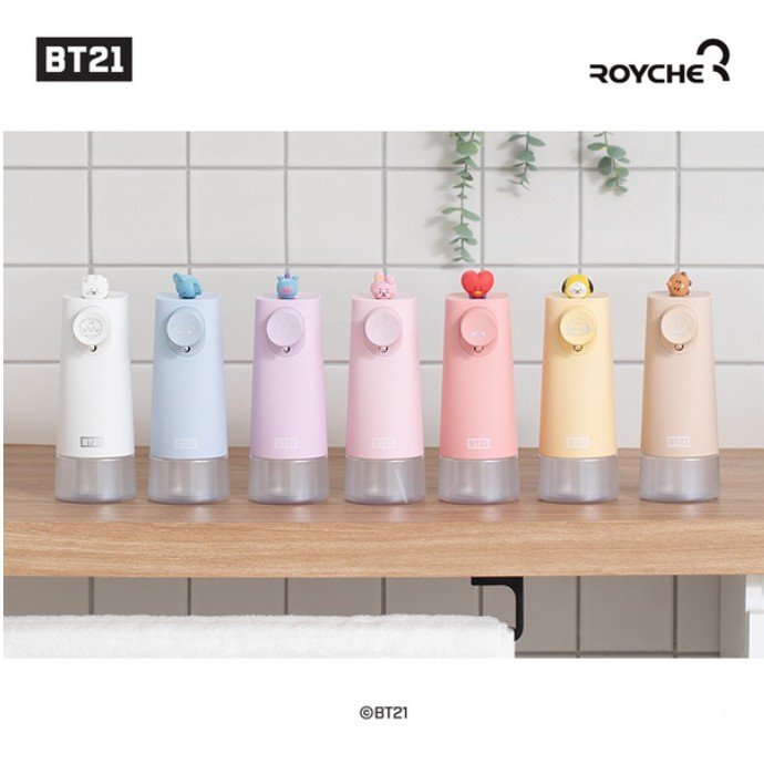 Shooky - BT21 Baby Auto Soap store Dispenser + Refill Soap by BTS