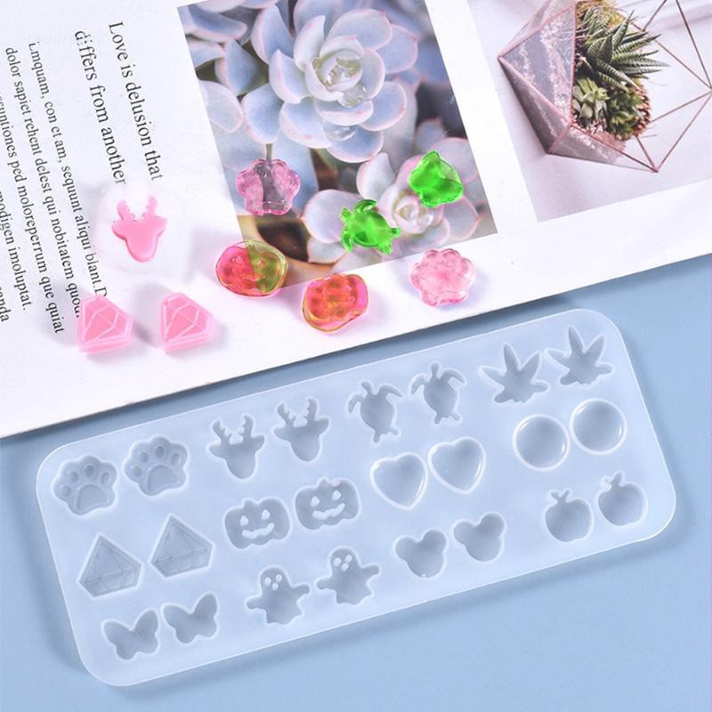 Angel Wings Coffee Cup Earring Silicone Mold - Heart Hole Design For Resin Jewelry
