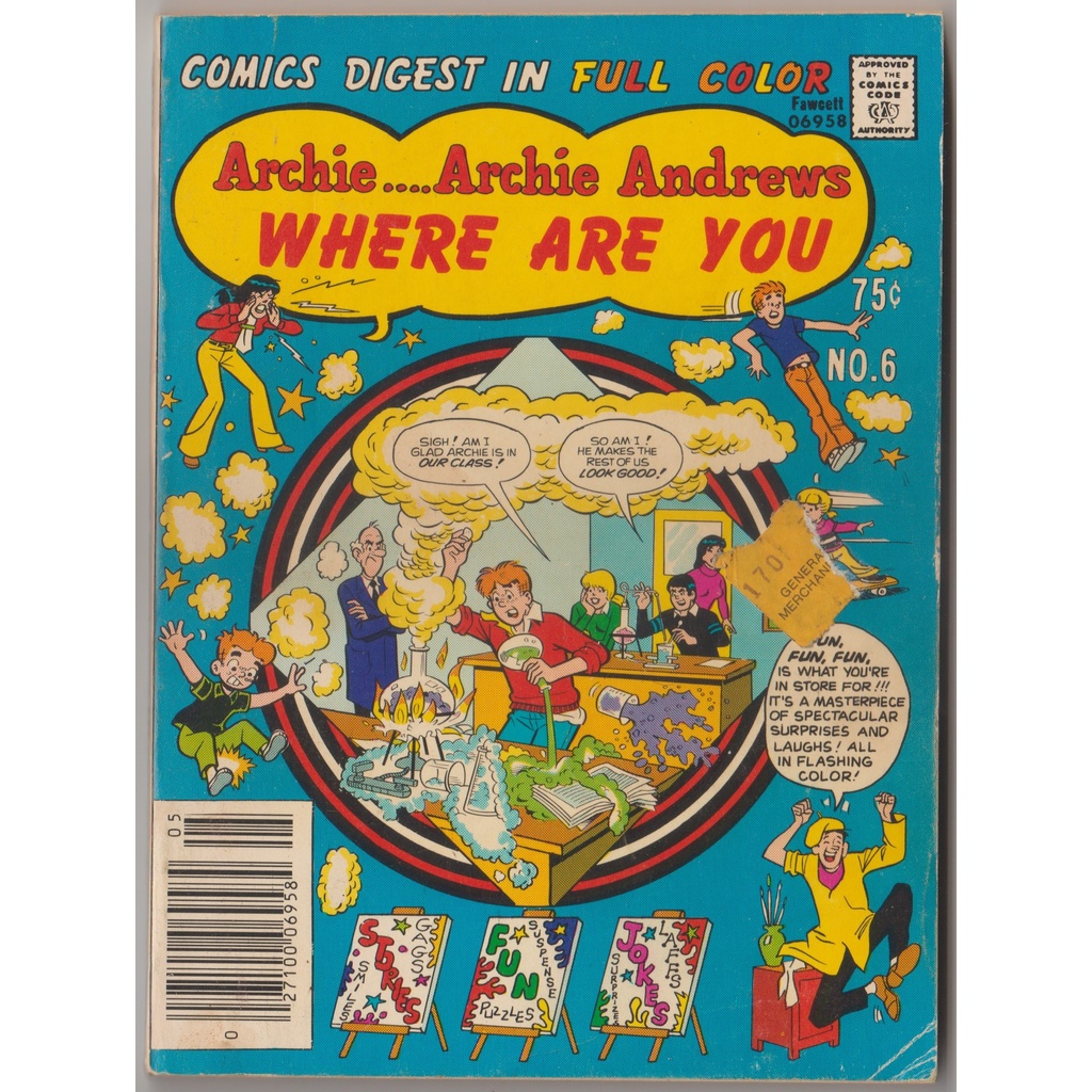 Archie Andrews Where are You Comics Digest 6, 8, 9, 10, 11, 14, 16, 17 ...