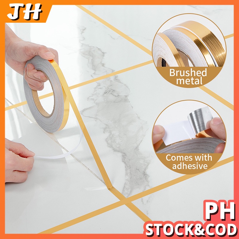 Home Seam Sticker Foil Tape Bathroom Floor Line Decal Gap Sealing ...