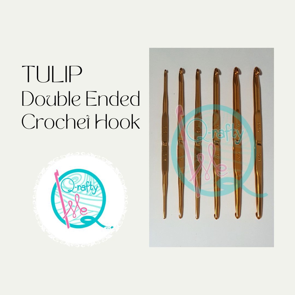 Tulip Double-Ended Aluminum Crochet Hook 5/0 (3.00 mm) - 7/0 (4.00 mm)