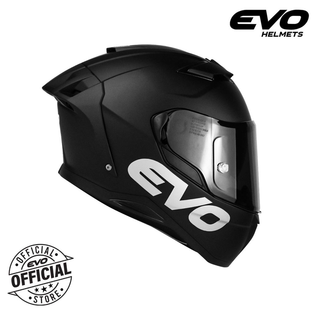 EVO XT-300 Plain Full Face Dual Visor Helmet Motorcycle With Free Clear ...