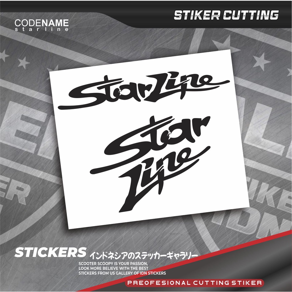 Starline Sticker Contains 2 Helmet Sticker CUTTING STAR LINE Sticker ...