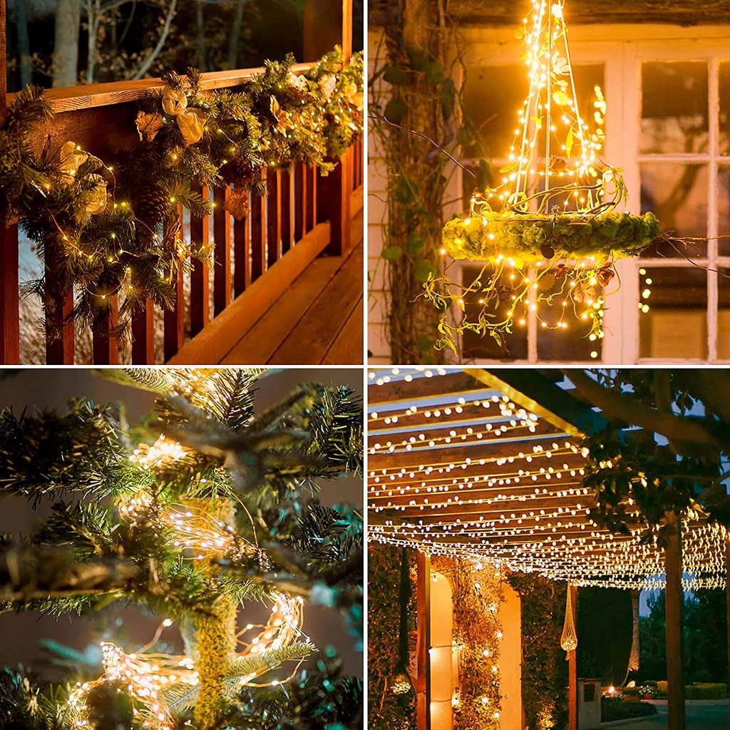 22M Solar String Fairy Lights 8 Modes Outdoor Waterproof Solar Light ...