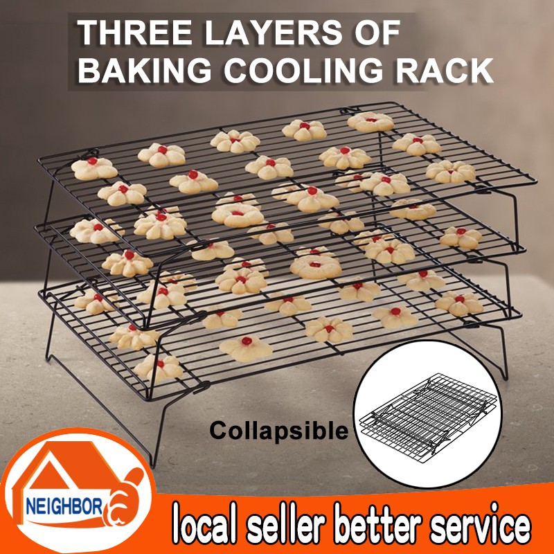 【In Stock】3 Layers Cake Cooling Rack Cool Air Rack Cooling Grids Tool ...