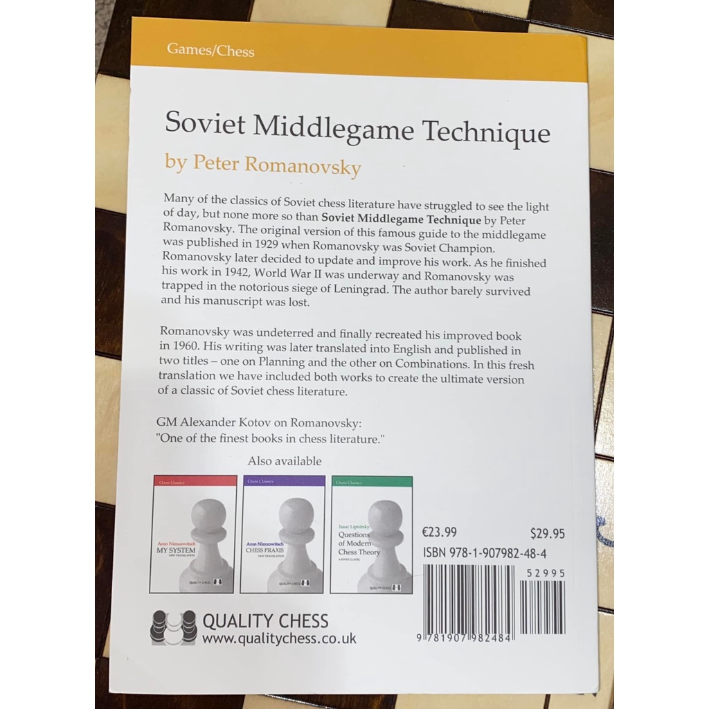 Soviet Middlegame Technique Chess Book by Peter Romanovsky | Shopee ...