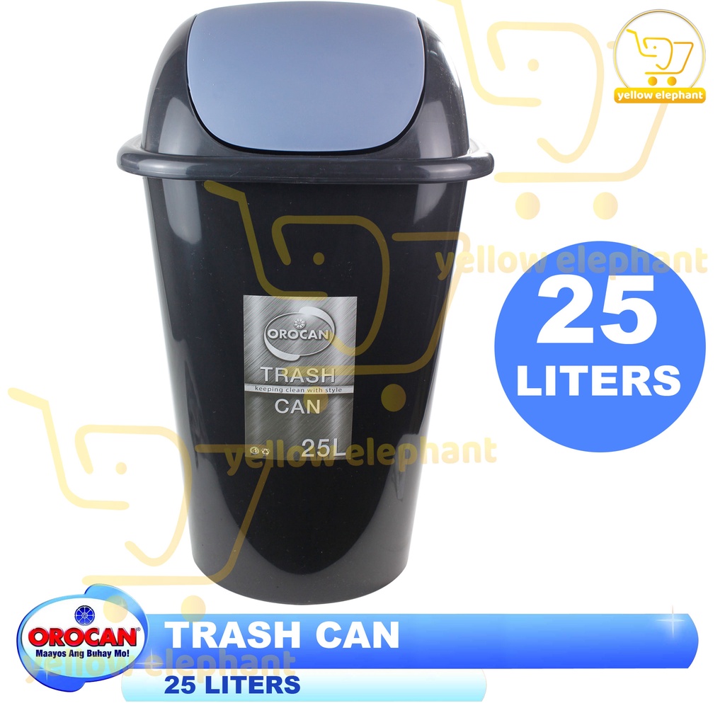 Orocan Trash Can With Swing Cover / Bin 25 Liters Shopee Philippines