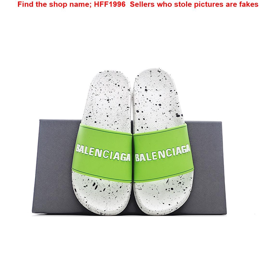 Balenciaga best sale slippers green