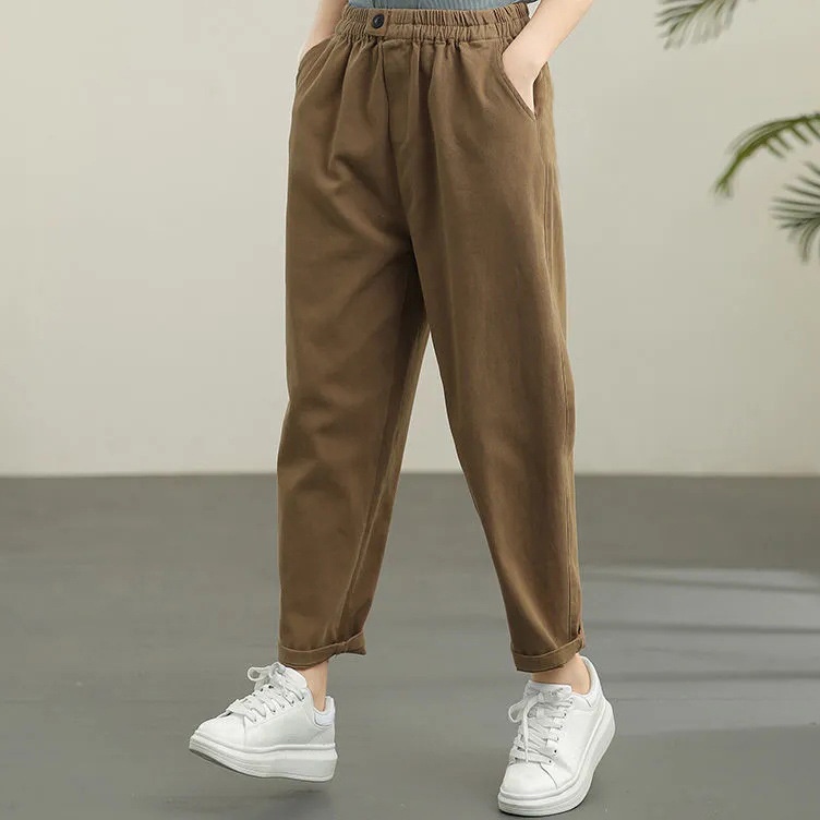 【M-4XL】Capri Pants Baggy Pants for Women High Waist Pants Trousers for ...