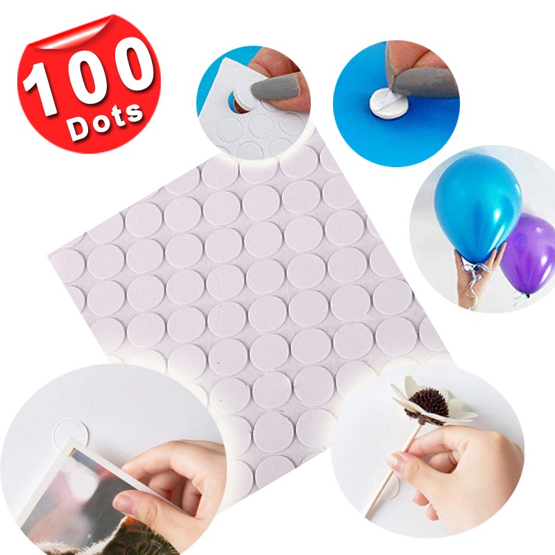 100pcs/Sheet Glue Dots Foam Double Adhesive Point For Balloons Wall ...